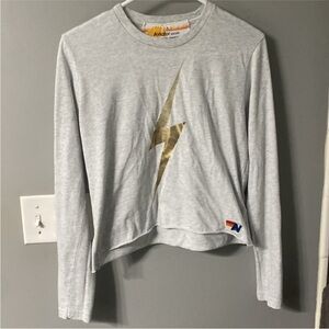 🔸NWT🔸Aviator Nation Long Sleeve Boyfriend Bolt Tee